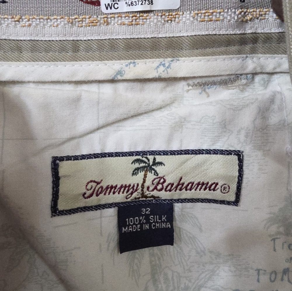 Tommy Bahama Silk Dress Pants Men's 32x29 Pleated Cream Beige - Picture 7 of 9